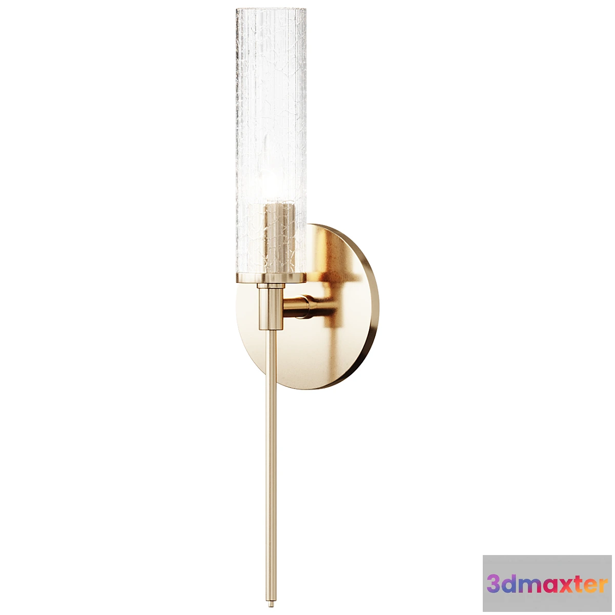 709948 - Pencil Arm and Crackle Glass Sconce Wall Sconce
