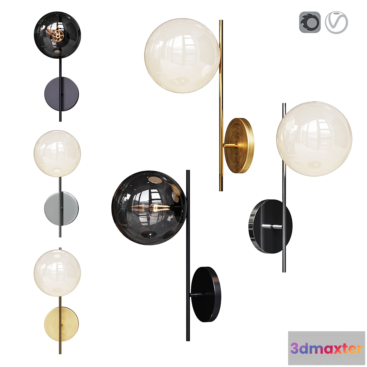 729590 - West Elm Sphere and Stem 1-Light Sconce - No.2