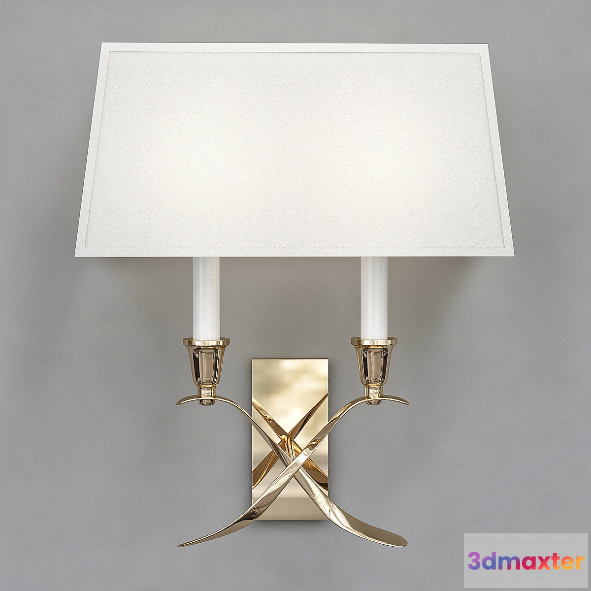 729660 - Visual Comfort Cross Bouillotte Small Polished-Nickel Sconce - No.2