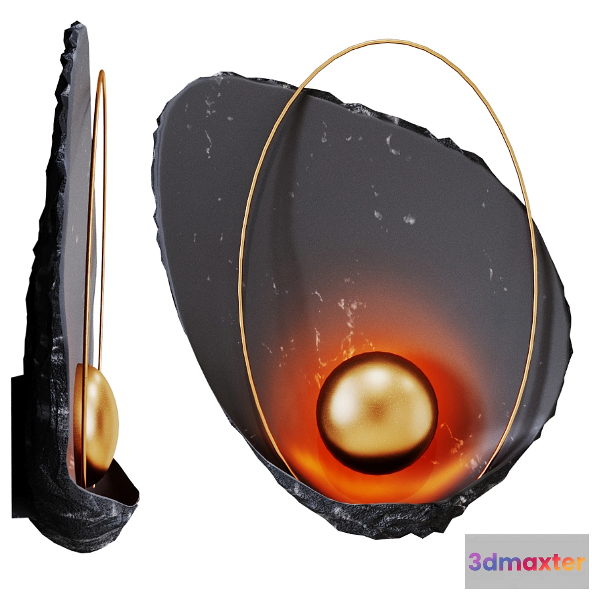 743475 - Sconce Ginger & Jagger Pearl Black Wall Lamp - No.2