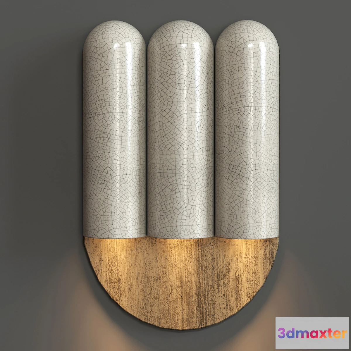 786542 - Raku Yaki Triple Sconce - No.2