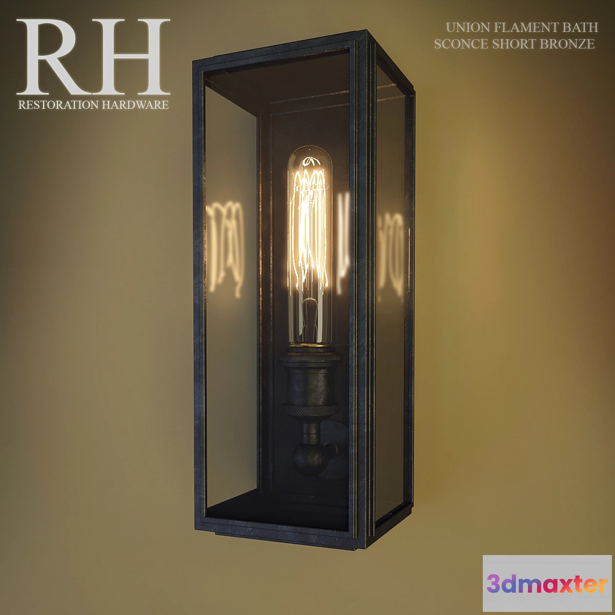 802278 - RH UNION FILAMENT BATH SCONCE SHORT BRONZE