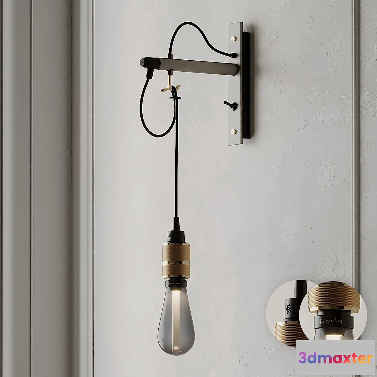 839522 - HOOKED wall light NUDE STONE from Buster and Punch - No.3