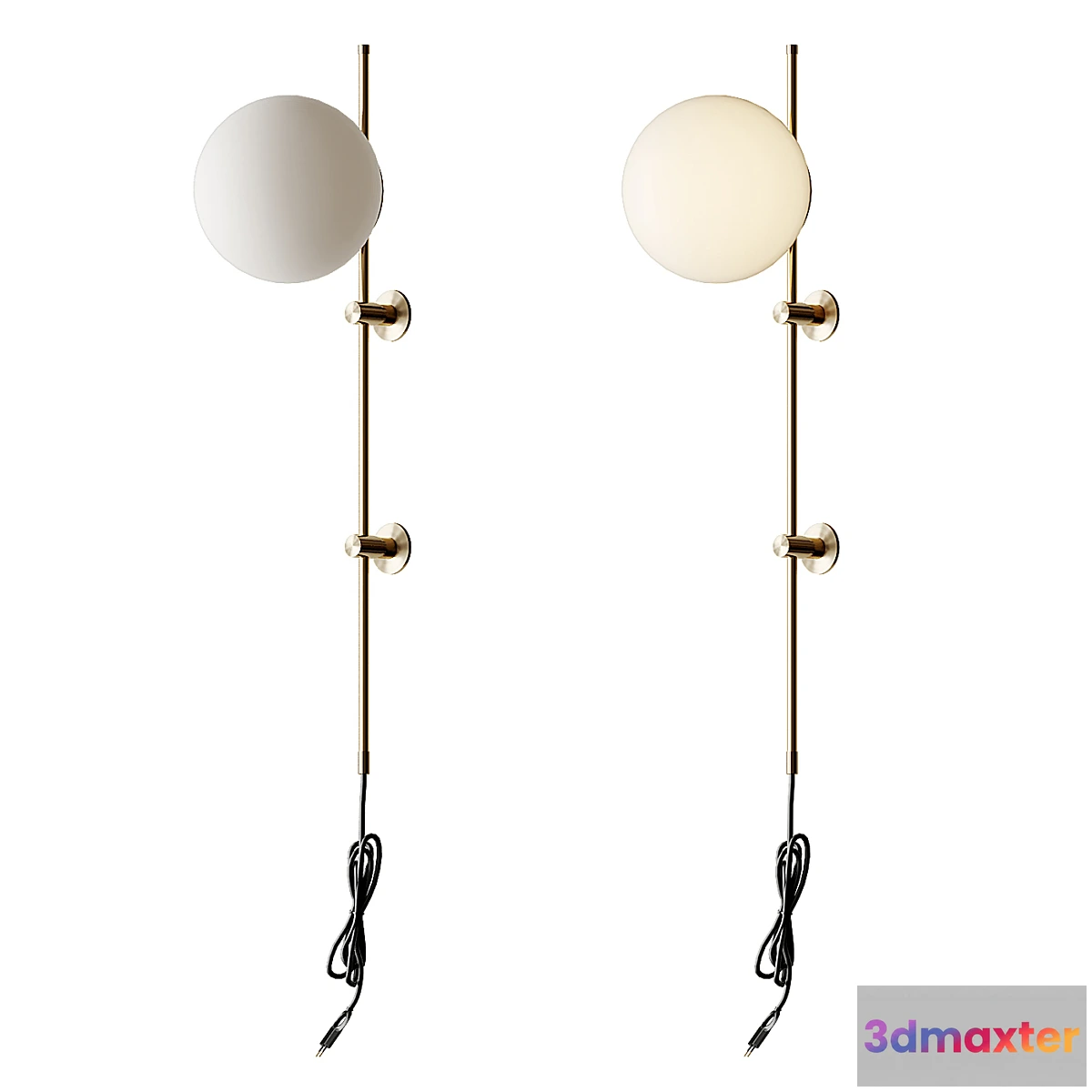 854401 - Plug in wall sconce neckless BLACK and Gold from LUX Lighting USA - No.3