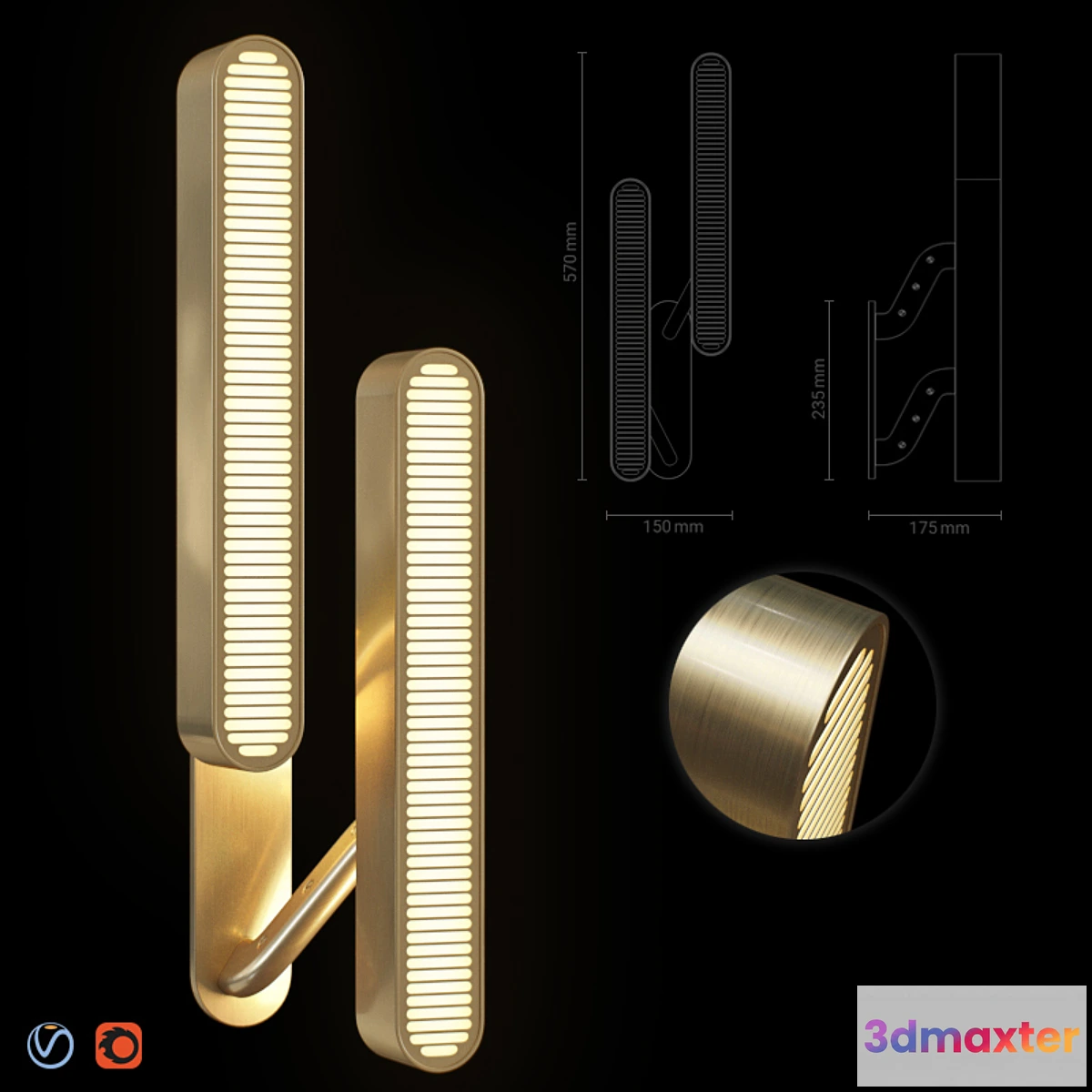 854409 - Colt Double Wall Light - No.3