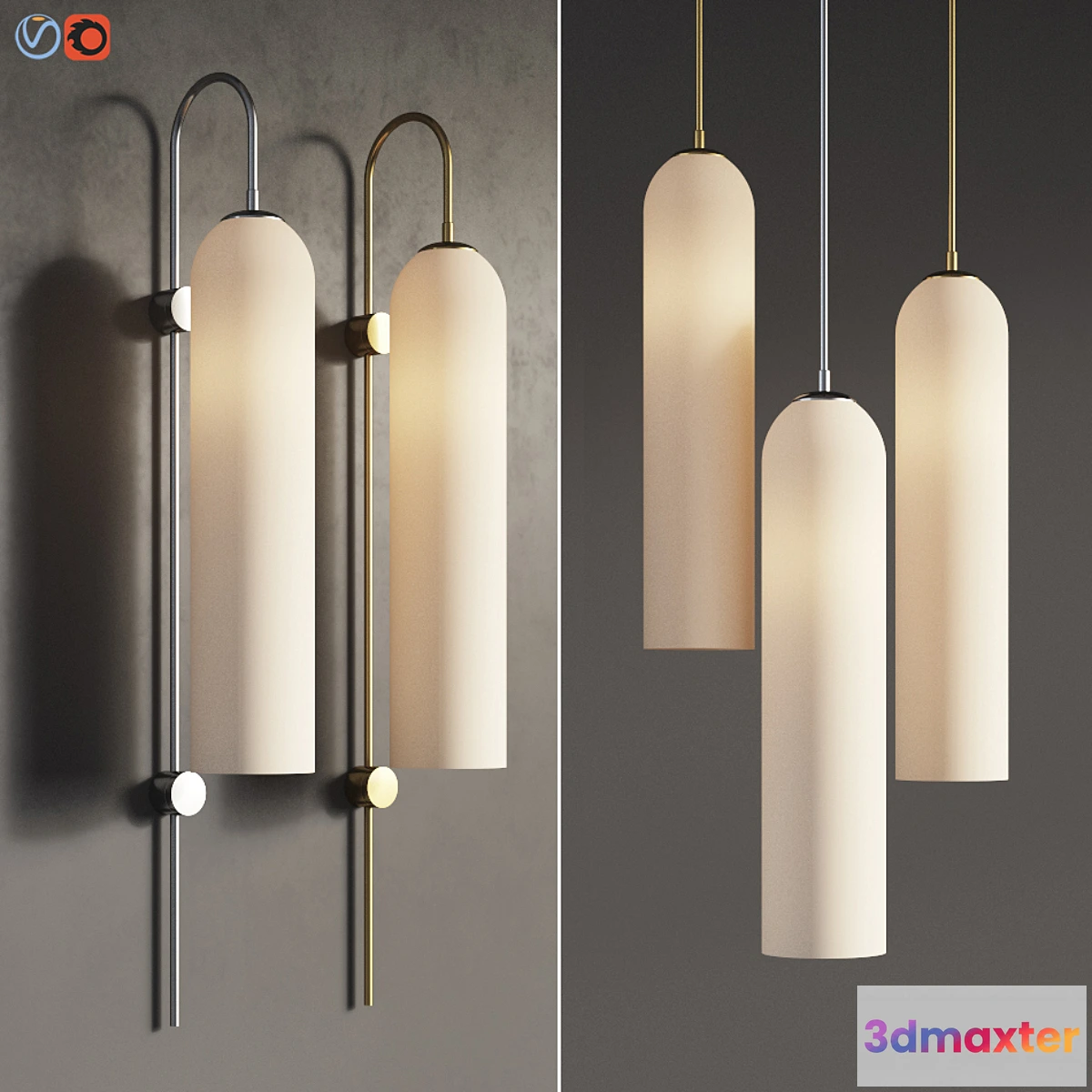 875849 - Flot Wall Sconce and Pendant Set Articololighting - No.4