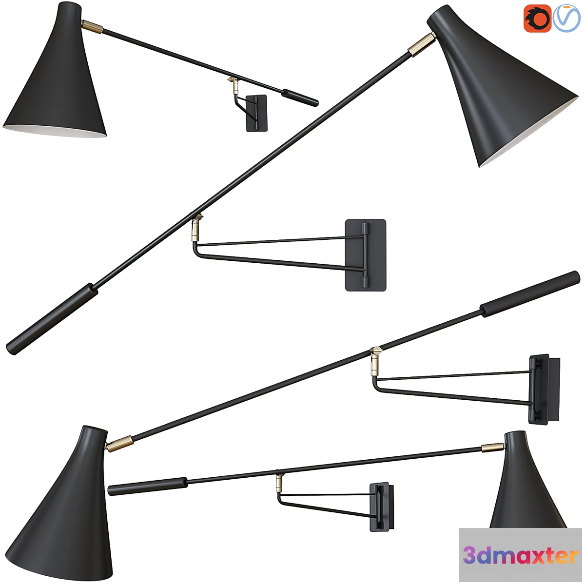 886182 - Jameson Contemporary Adjustable Wall Light - No.5