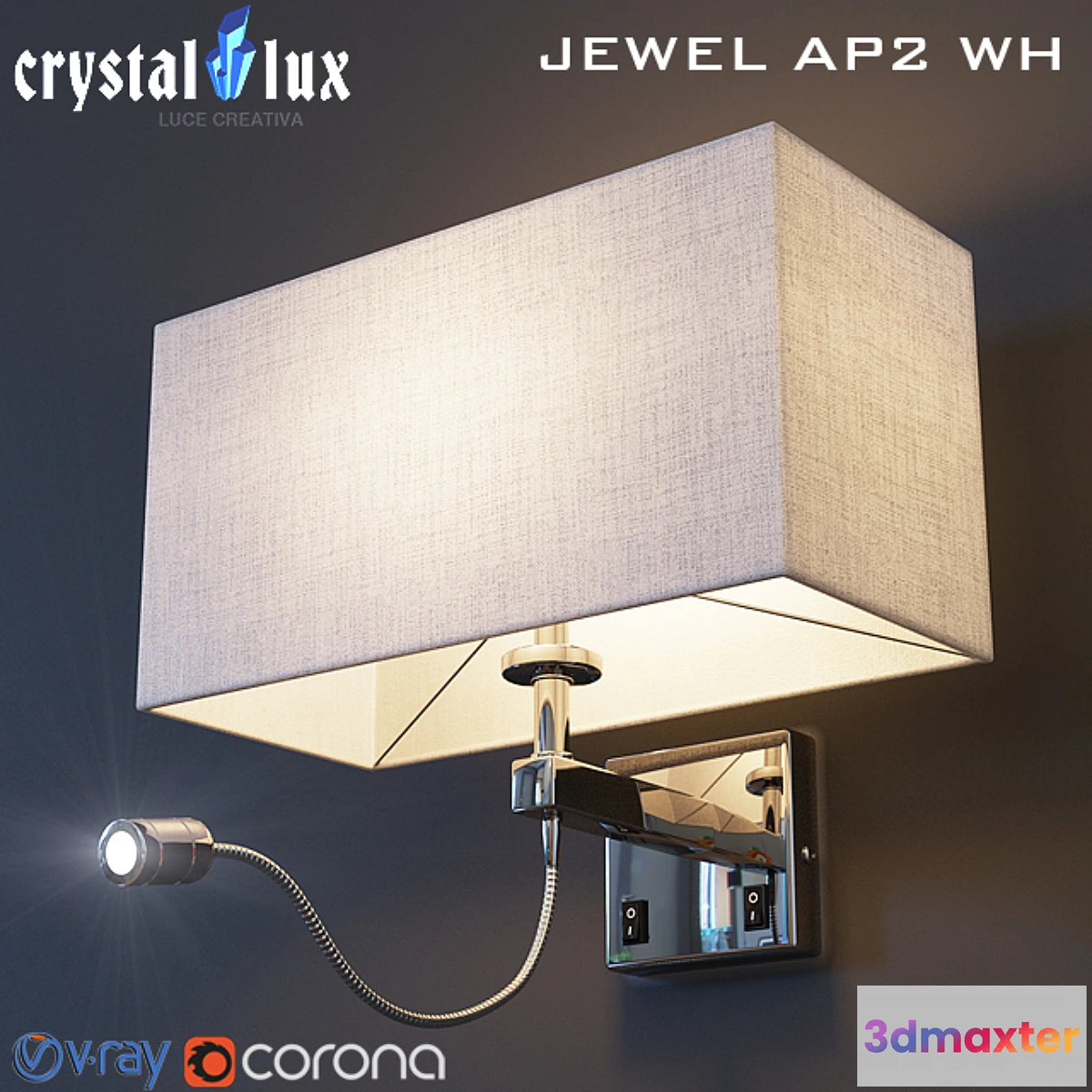 888224 - Crystal Lux JEWEL AP2 WH - No.3