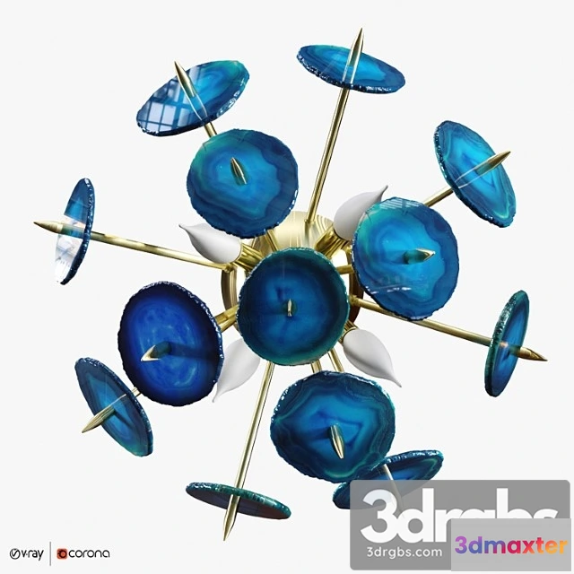 995516 - Bra Emporium Agate Burst Sconce Brass