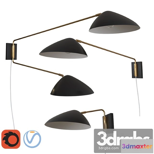 995720 - Curvilinear Mid Century Sconce