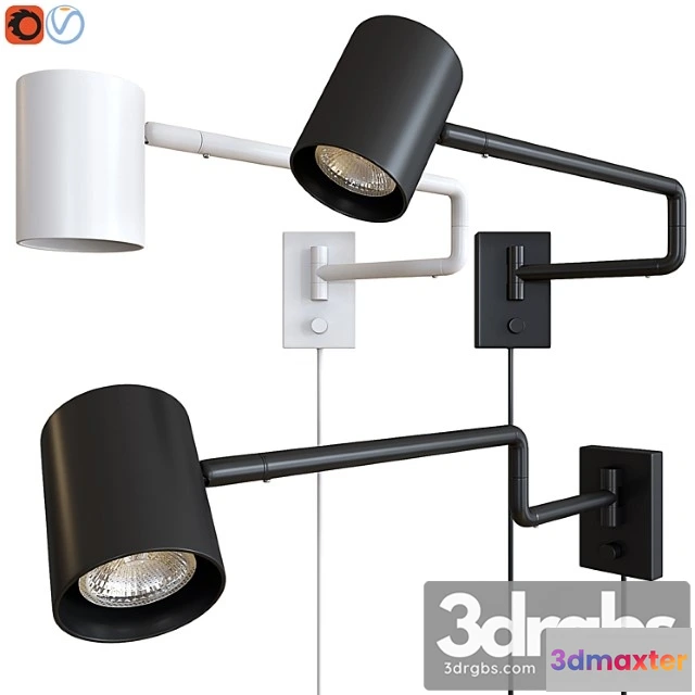 996306 - Ikea Nymane Wall Lamp With Swivel Stand