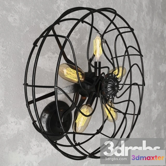 996330 - Industrial Fan Wall Lighting Fixture
