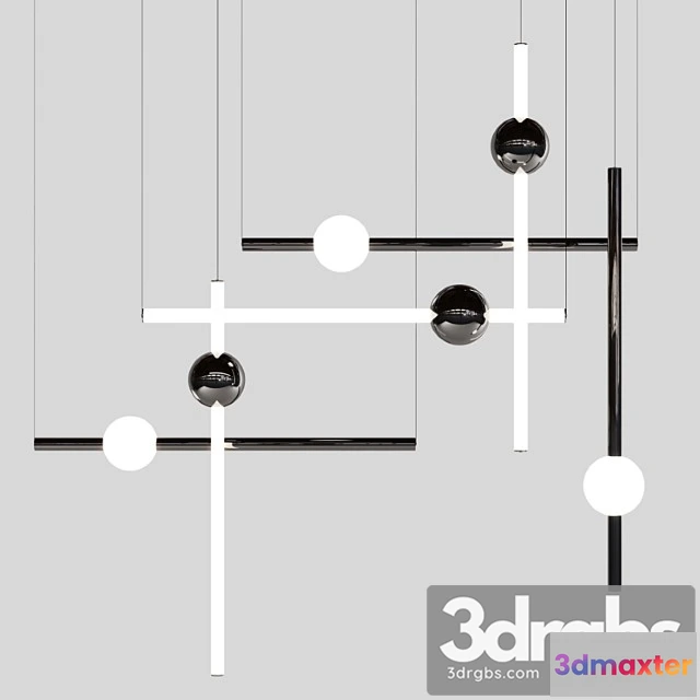 996590 - Lee Broom Orion Tube Light Polished Gunmetal