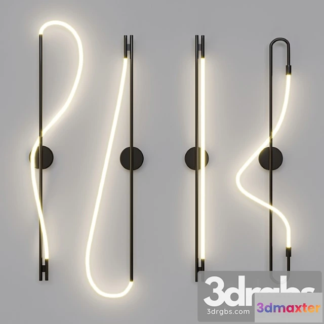 996682 - Luke Lamp Co Wall Sconce Black Set