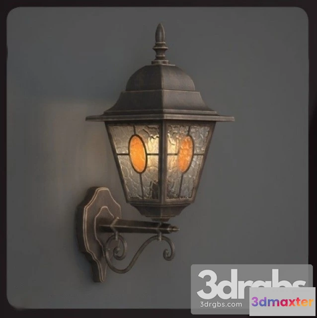 996758 - Massive Munchen Down Wall Lantern Black
