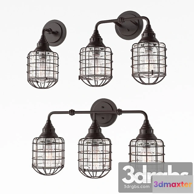 997230 - Rustic Loft Cage Bath Light WL