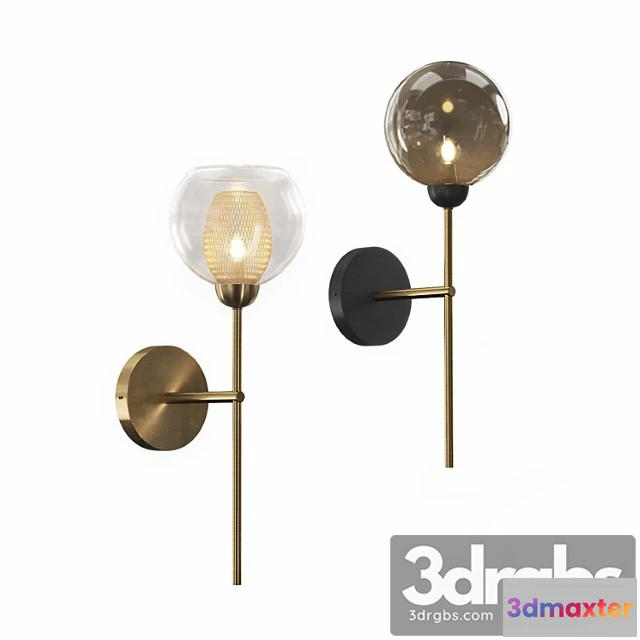 997444 - Sconce with glass shade igen wall