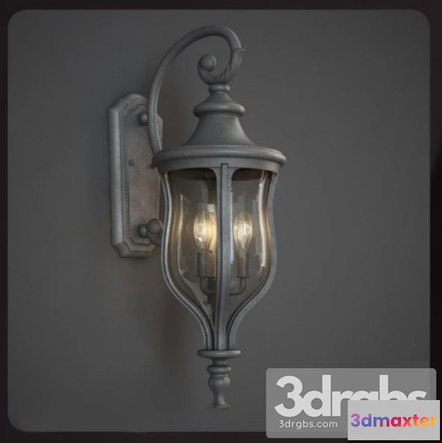 997718 - Vintage Outdoor Iron Wall Lantern