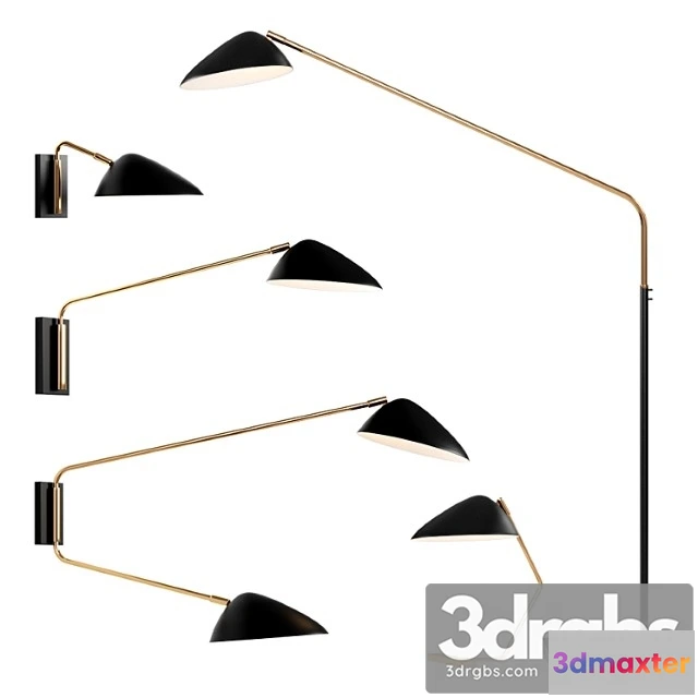 997946 - West elm curvilinear mid-century lamp set 2