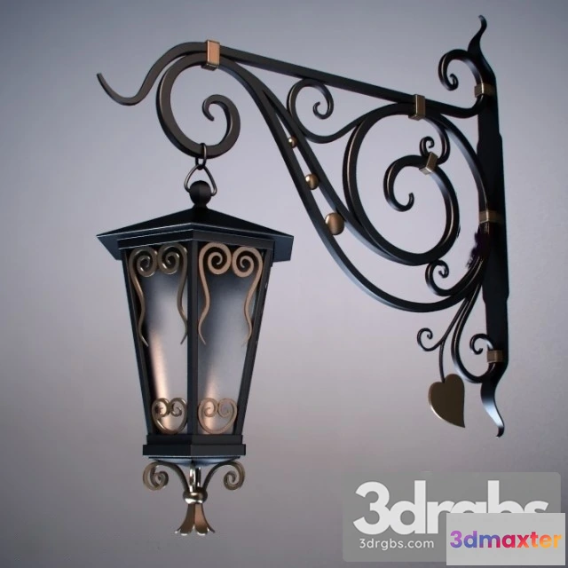 997966 - Wrought Iron Lamp