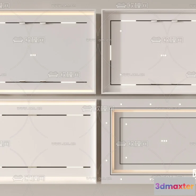 1244084 - DETAIL - CEILING - VRAY  CORONA - 3D MODEL - 3166