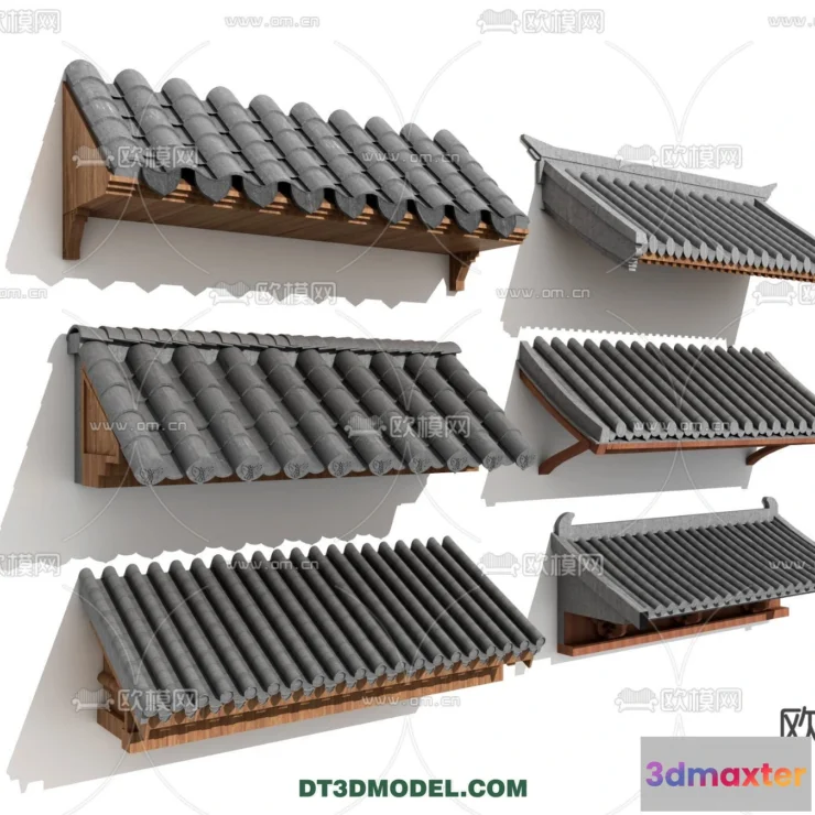 1358257 - Tile Roof 3D Models - Chinese Style - 060 3D Max