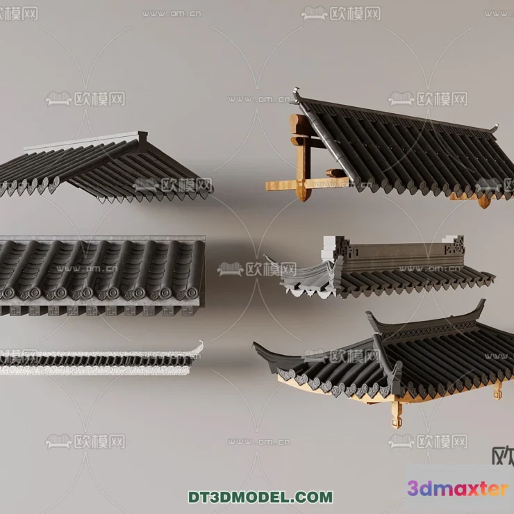 1358296 - Tile Roof 3D Models - Chinese Style - 061 3D Max