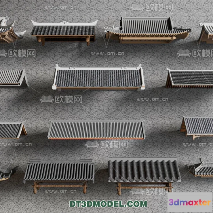 1358461 - Tile Roof 3D Models - Chinese Style - 063 3D Max