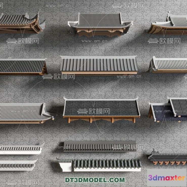 1358523 - Tile Roof 3D Models - Chinese Style - 064 3D Max