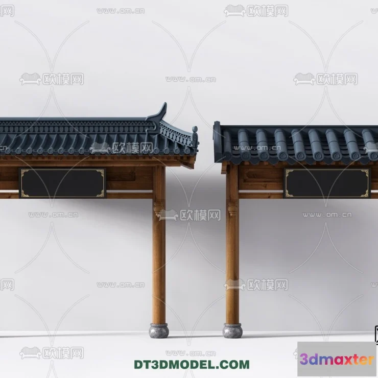 1387908 - Tile Roof 3D Models - Chinese Style - 004 3D Max