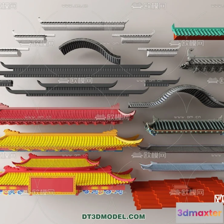 1388293 - Tile Roof 3D Models - Chinese Style - 010 3D Max
