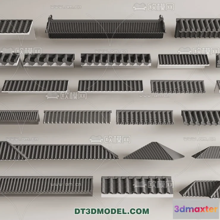 1388364 - Tile Roof 3D Models - Chinese Style - 011 3D Max