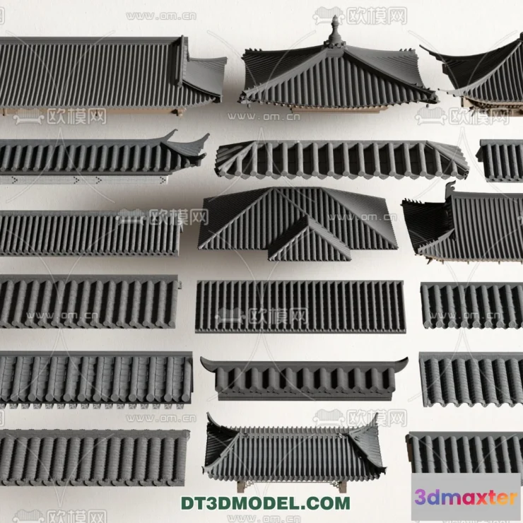 1388496 - Tile Roof 3D Models - Chinese Style - 013 3D Max