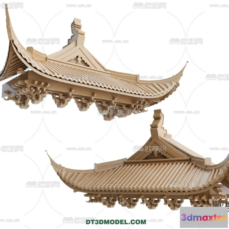 1388563 - Tile Roof 3D Models - Chinese Style - 014 3D Max