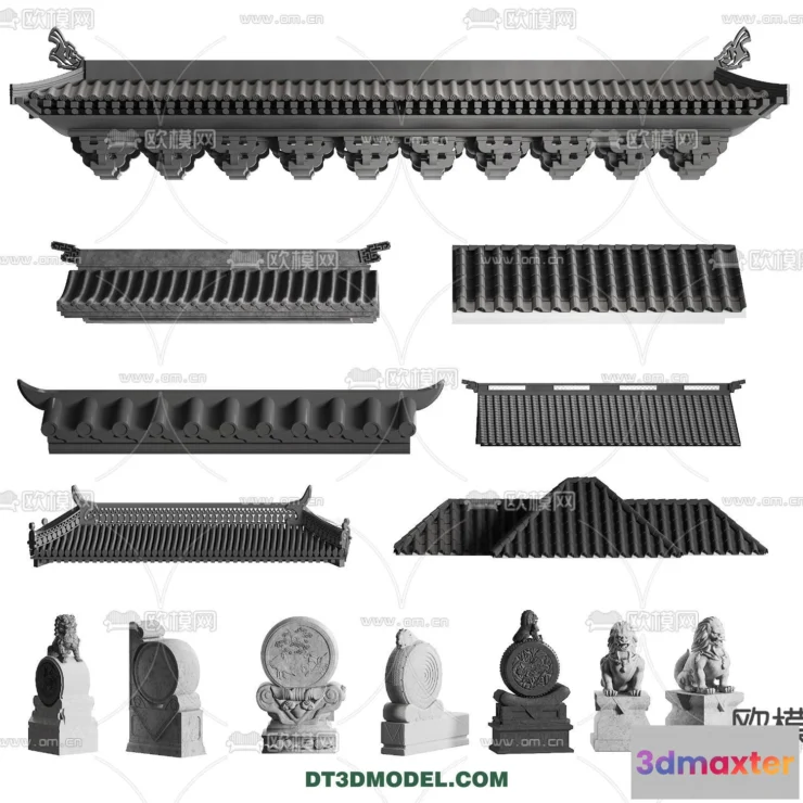 1388816 - Tile Roof 3D Models - Chinese Style - 018 3D Max