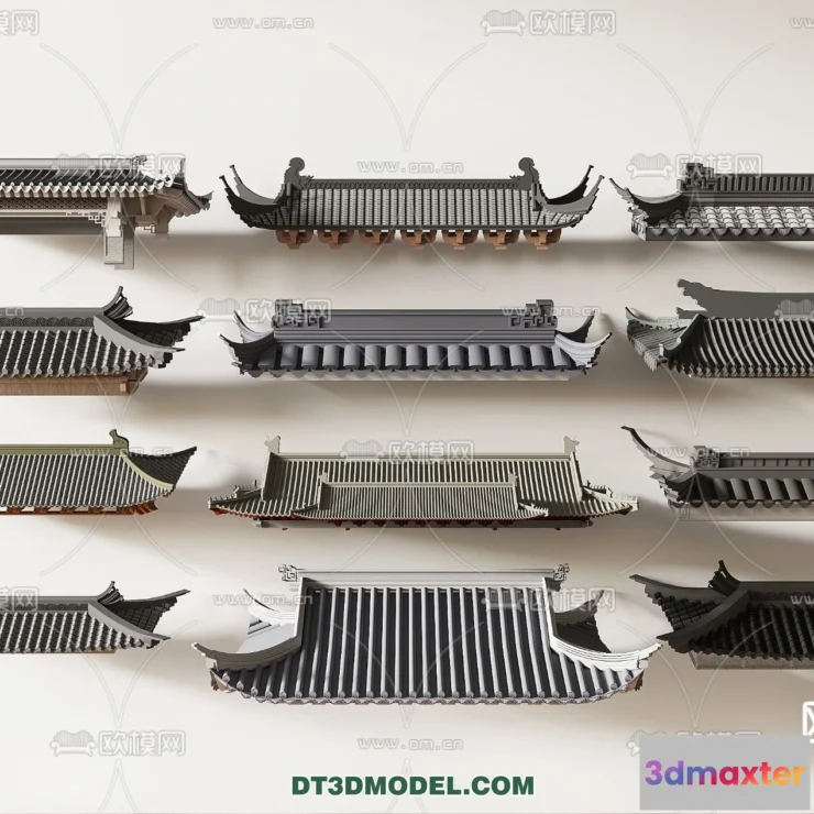 1389078 - Tile Roof 3D Models - Chinese Style - 022 3D Max