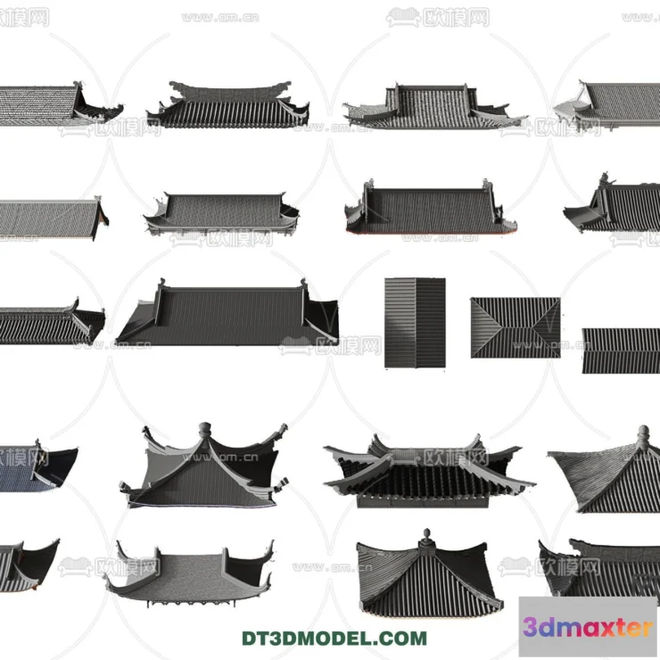 1389515 - Tile Roof 3D Models - Chinese Style - 029 3D Max