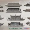 1389763 - Tile Roof 3D Models - Chinese Style - 033 3D Max