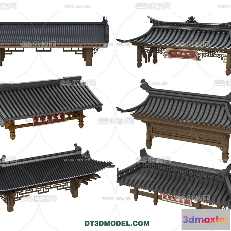 1391276 - Tile Roof 3D Models - Chinese Style - 056 3D Max