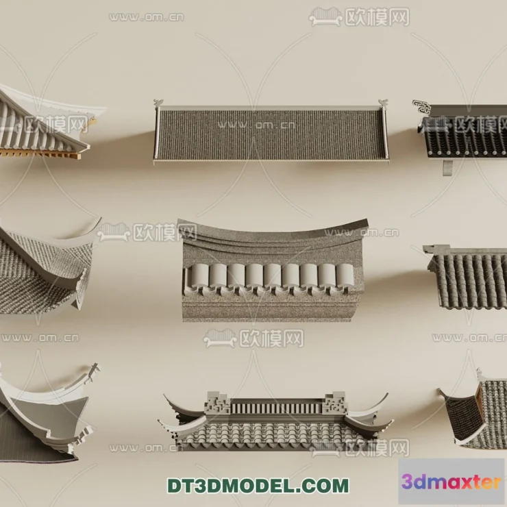 1391328 - Tile Roof 3D Models - Chinese Style - 057 3D Max