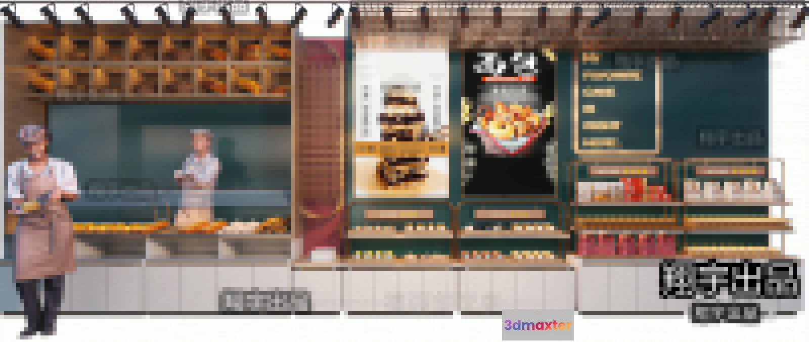 1122528 - FASTFOOD STORE - 3D SCENES - 0125