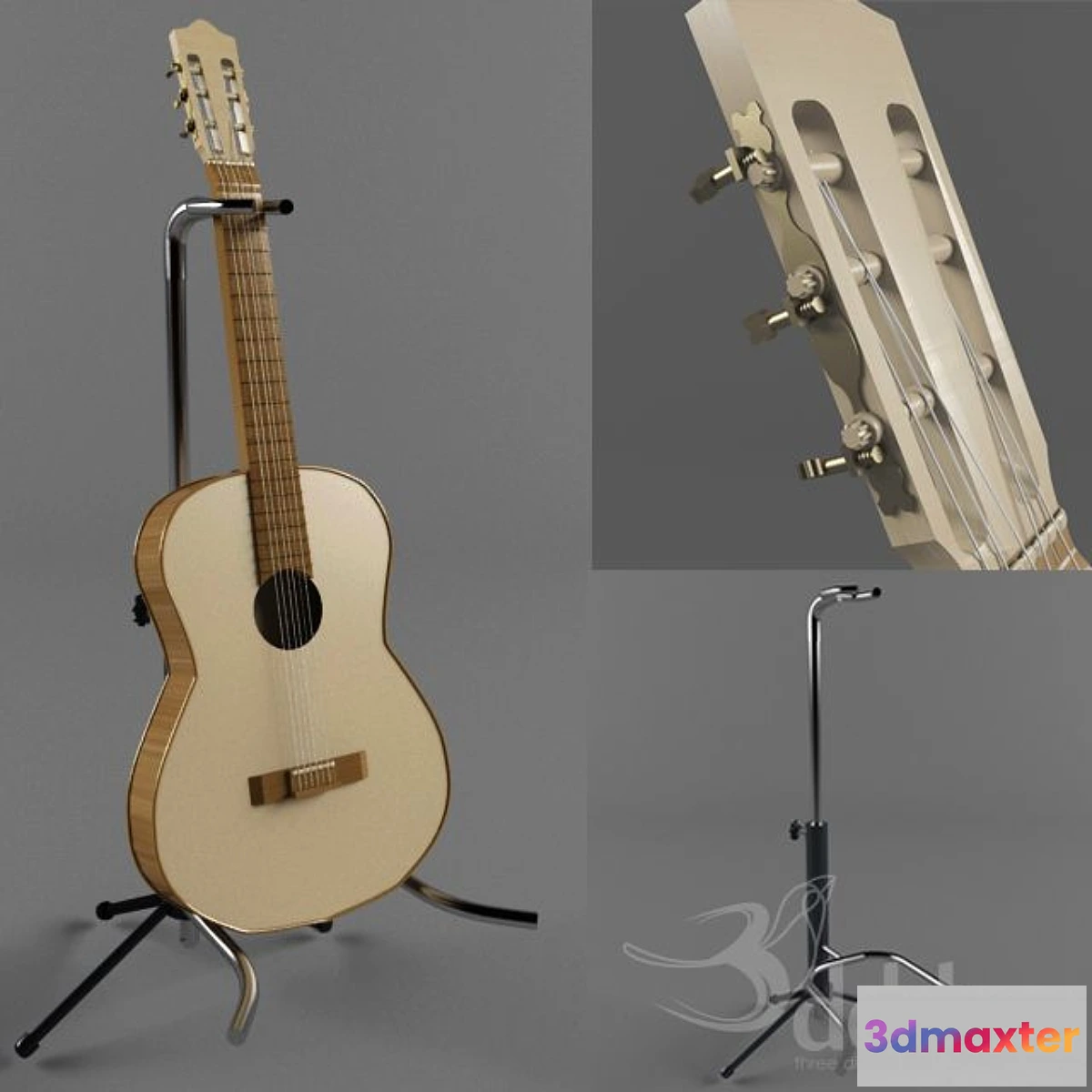 1268785 - guitar 3D Max
