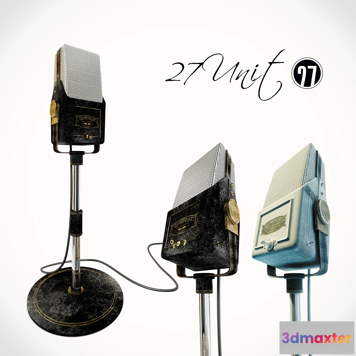 1274068 - Retro Electro-Voice Microphone 3D Max