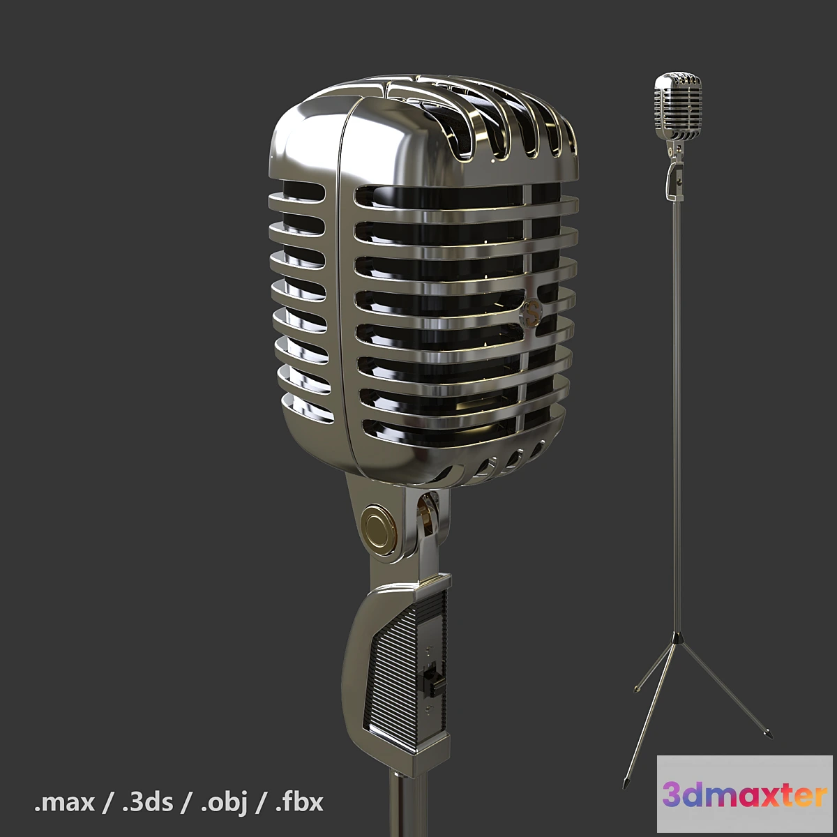 1288274 - Microphone Shure 55 microphone 3D Max