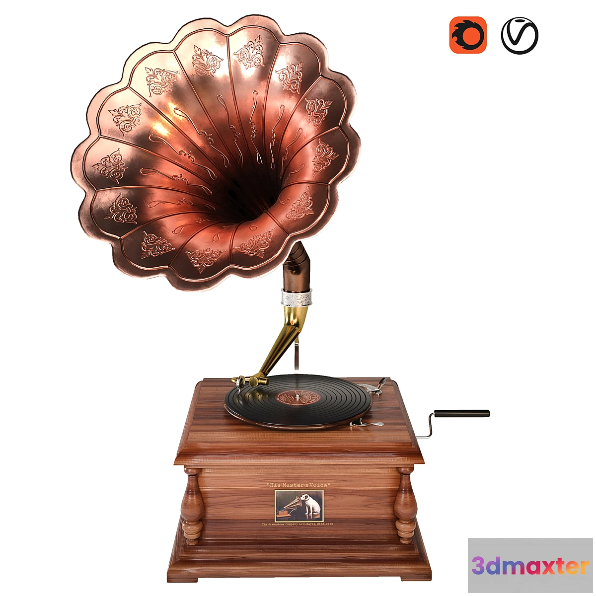 592048 - Gold Gramophone