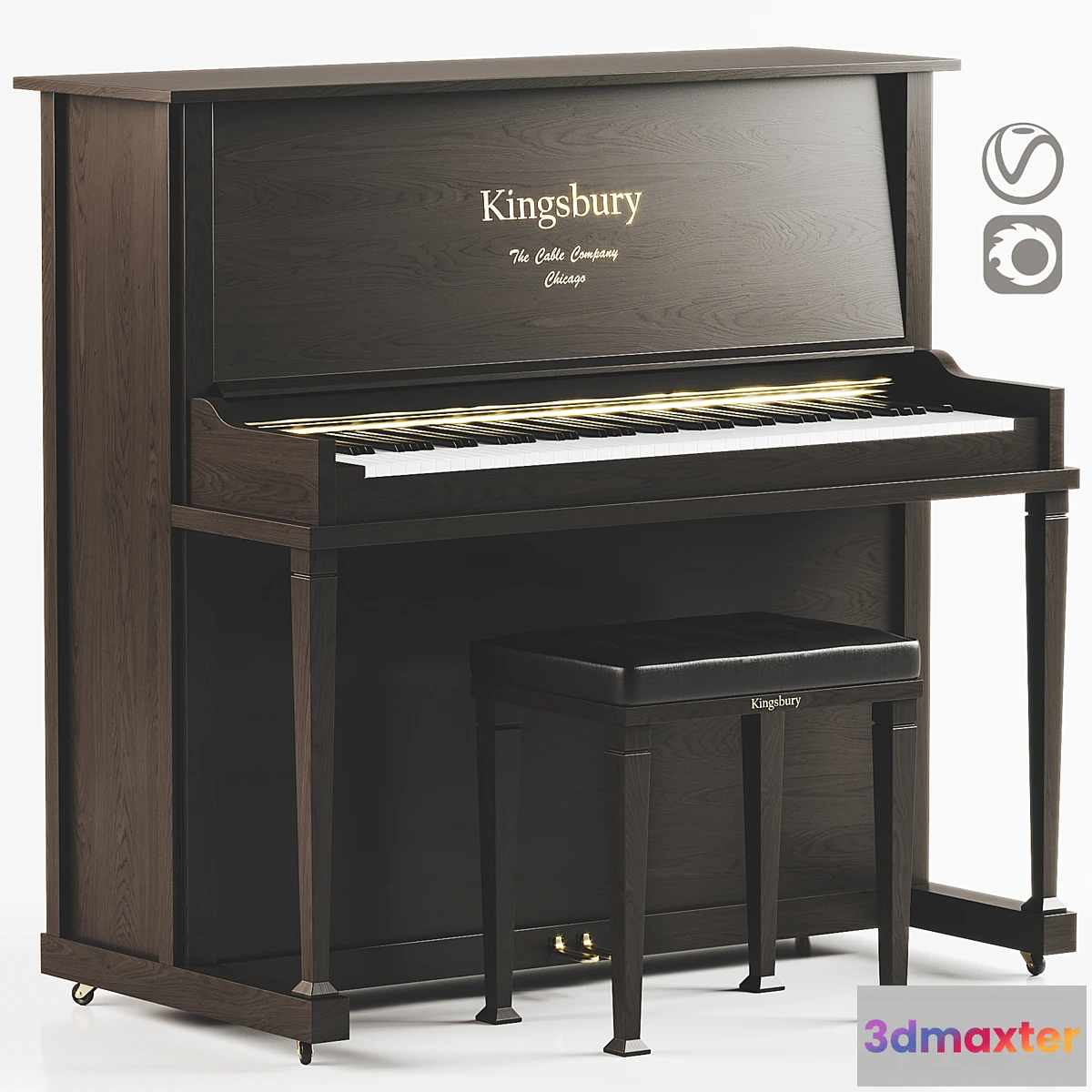 754173 - Kingsbury piano set