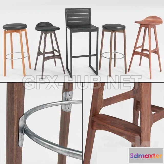 1073576 - Bar stool set (max 2011 Vray) - 207133