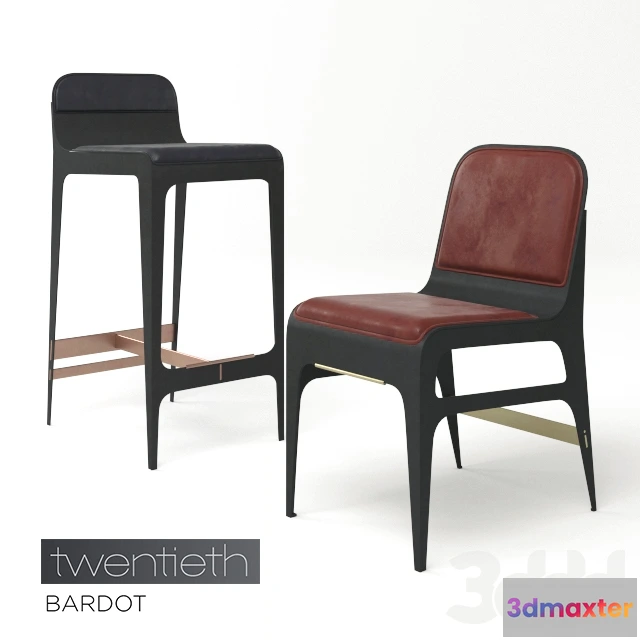 1073622 - Bardot barstool and chair - 207179