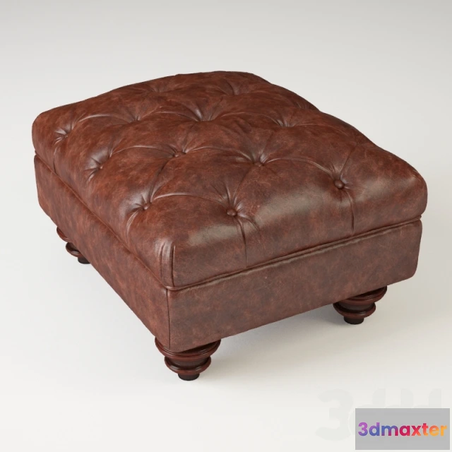 1077250 - Claverdon Semi-Aniline Leather Footstool - 210807