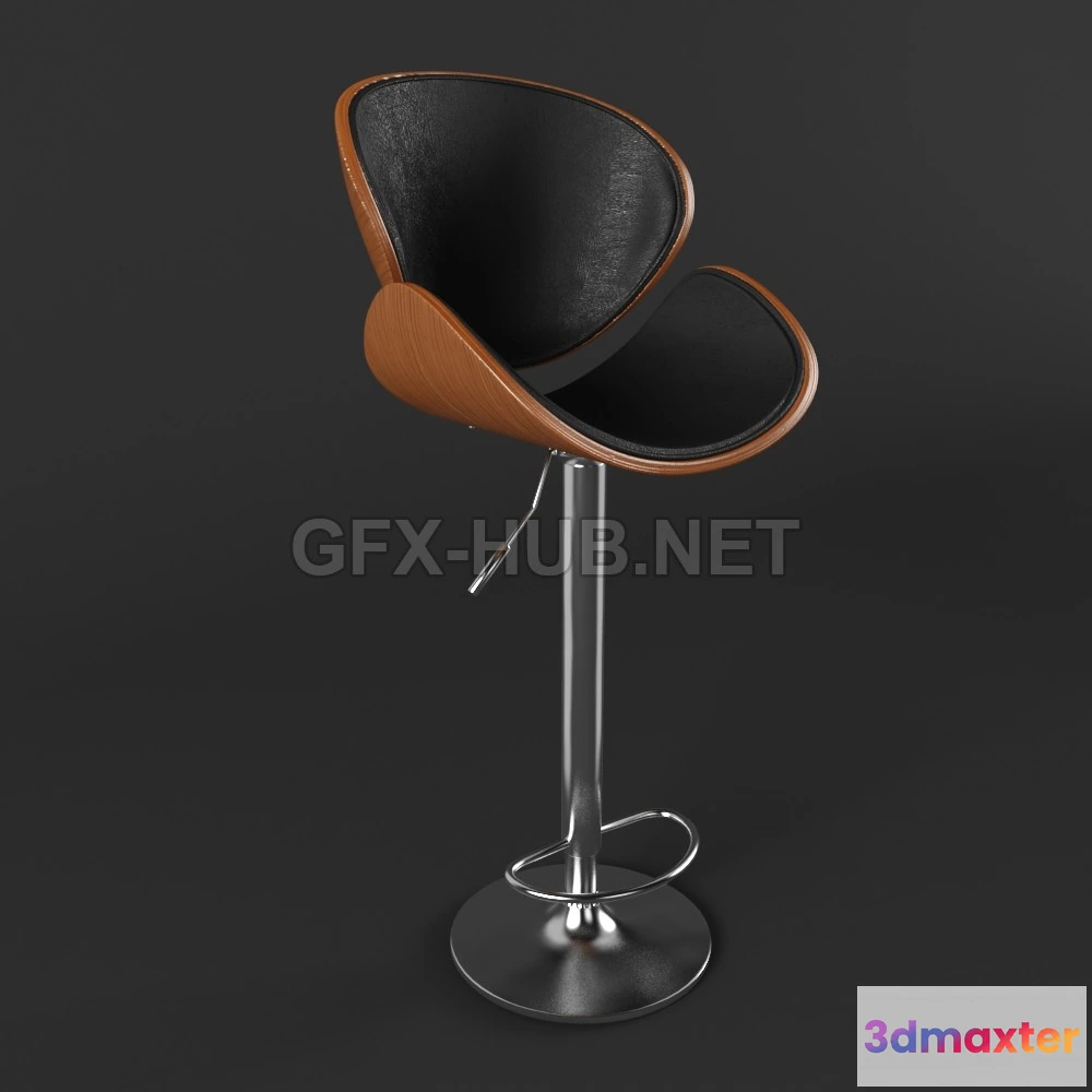 1077970 - Crocus walnut bar stool by Baxton studio (maxobj) - 211527